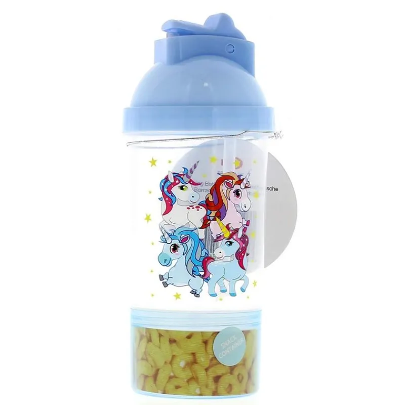 SELECCION DRIM Cantimplora 4 Unicornios Azul- Escolar