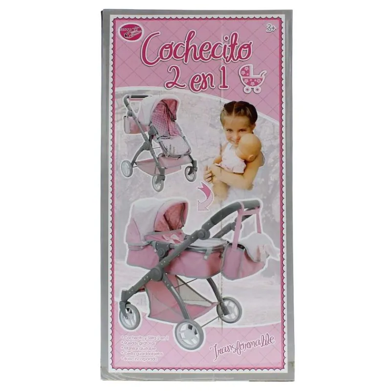 SELECCION DRIM Juegos Y Juguetes De Imitación|Muñecas|Carro de Muñeca 2 en 1