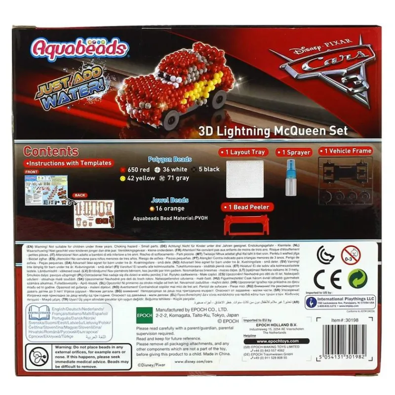 EPOCH Manualidades|Cars Aquabeads Rayo McQueen 3D