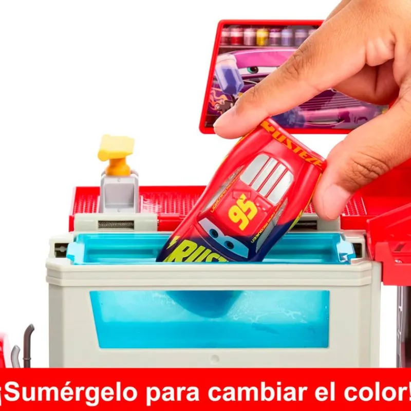 MATTEL Cars Mack Taller de Pintura Móvil- Vehículos, Trenes Y Parkings