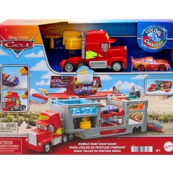 MATTEL Cars Mack Taller de Pintura Móvil- Vehículos, Trenes Y Parkings