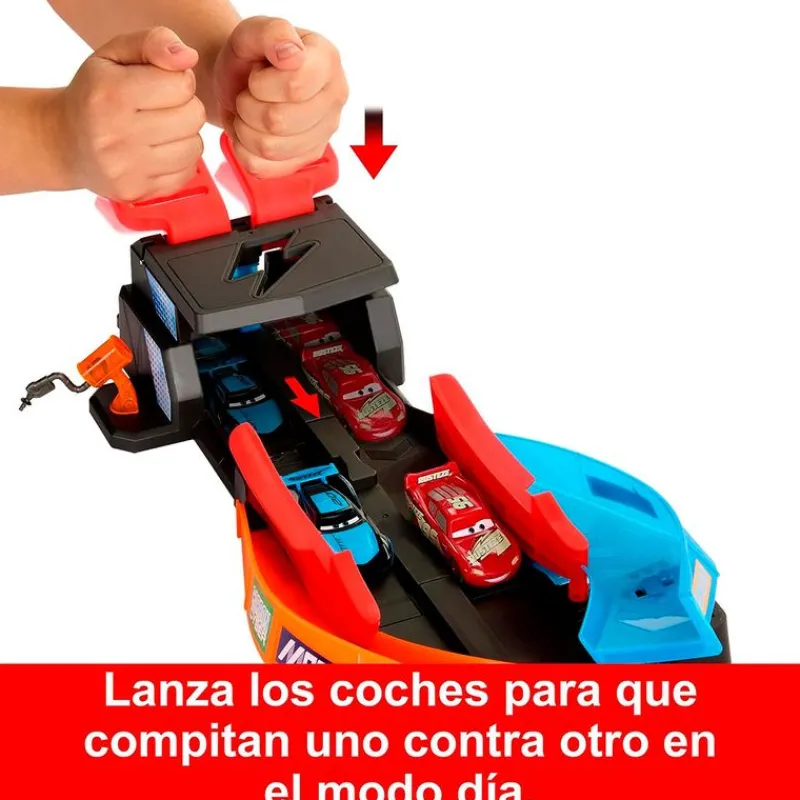 MATTEL Cars Pista Glow Race Lanza y Cruza- Vehículos, Trenes Y Parkings