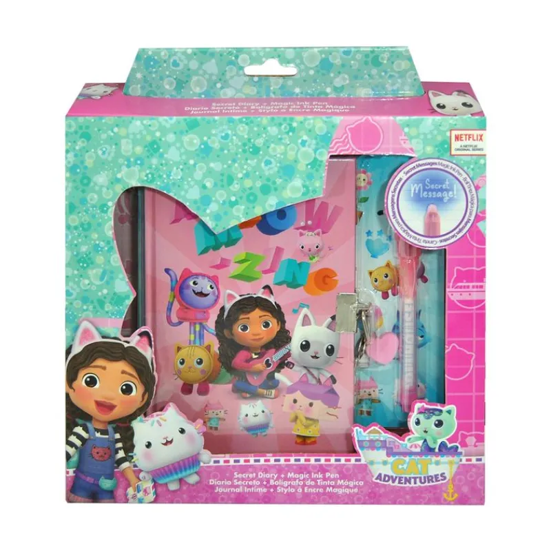 KIDS EUROSWAN Escolar|Casa de Muñecas de Gabby Diario con Boli Mágico