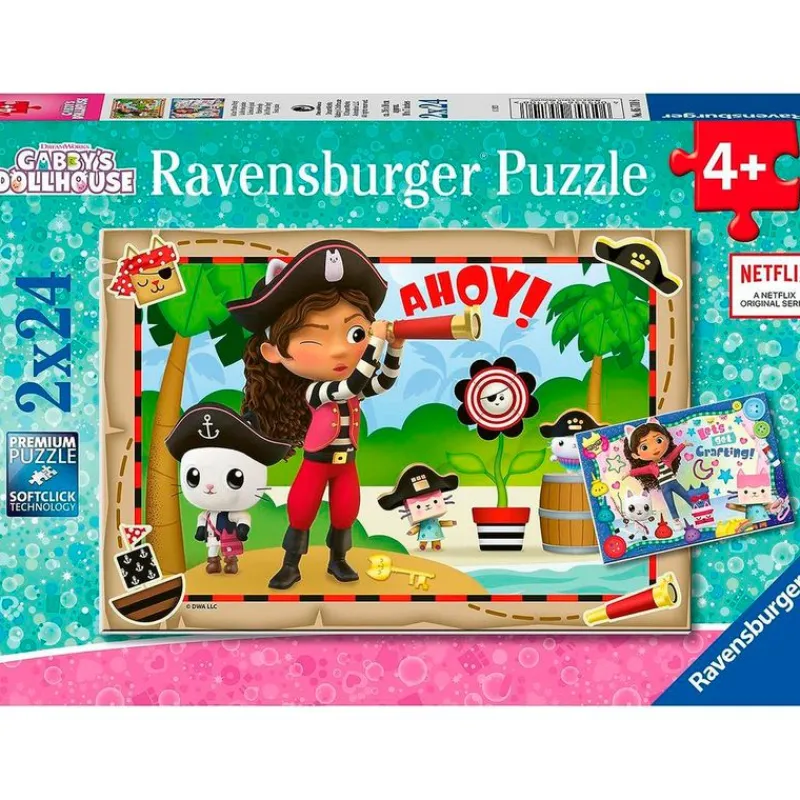 RAVENSBURGER Puzzles Y Construcciones|Casa de Muñecas de Gabby Puzzle 2x24 Piezas