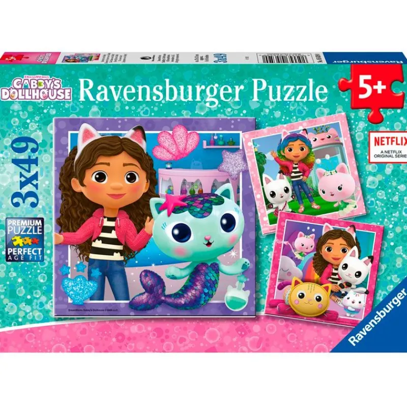 RAVENSBURGER Puzzles Y Construcciones|Casa de Muñecas de Gabby Puzzle 3x49