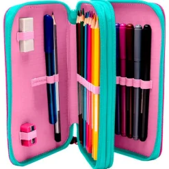 KIDS EUROSWAN Escolar|Casa Muñecas de Gabby Estuche Doble Completo