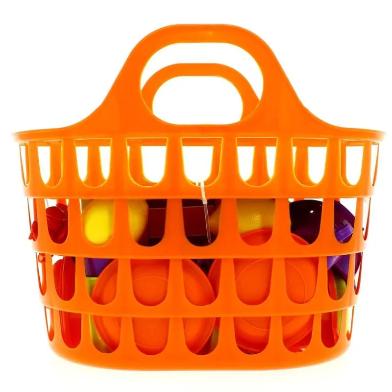 DRIM DISCOUNT Juegos Y Juguetes De Imitación|Cesta de Menaje Infantil Naranja