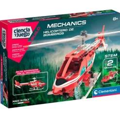 CLEMENTONI Ciencia y Juego Mechanics Helicóptero de Bomberos- Juegos Y Juguetes Educativos