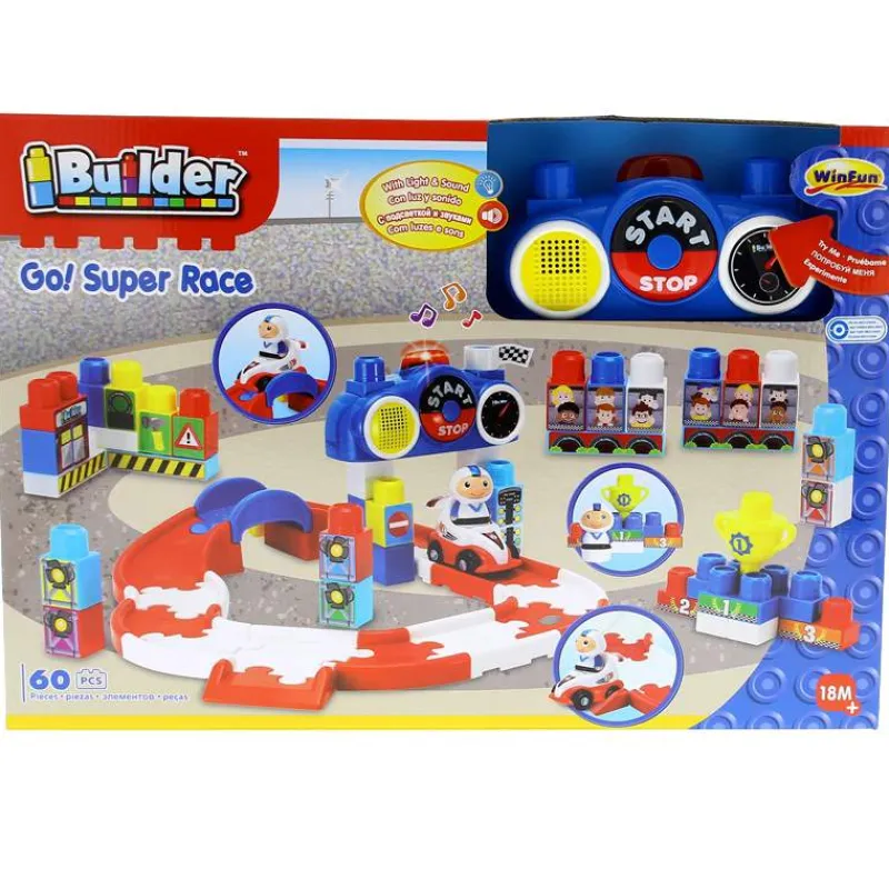 SELECCION DRIM Vehículos, Trenes Y Parkings|Circuito Super Racer de Construcción de 60 Piezas