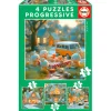 EDUCA Ciudad de Conejitos Puzzle Progresivo- Puzzles Y Construcciones