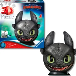 RAVENSBURGER Cómo Entrenar a tu Dragón Puzzle 3D- Puzzles Y Construcciones