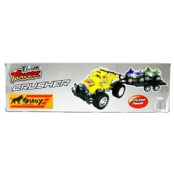 DRIM DISCOUNT Vehículos, Trenes Y Parkings|Coche Crusher Amarillo con Remolque y Quads