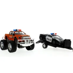 DRIM DISCOUNT Vehículos, Trenes Y Parkings|Coche de Juguete con Remolque Policía