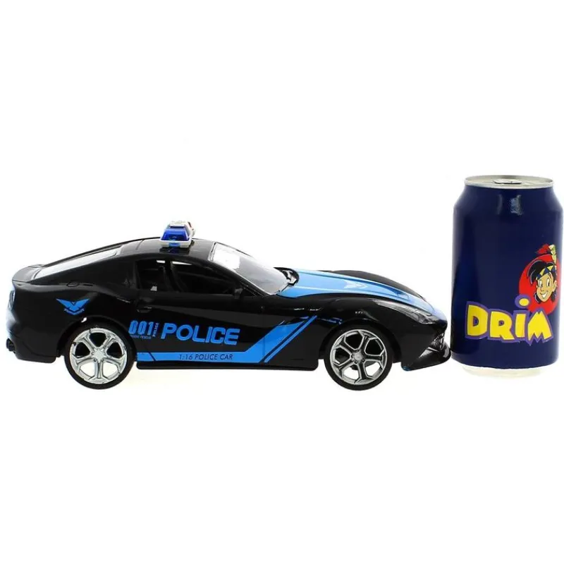 DRIM DISCOUNT Coches Radio Control (R/C)|Coche Policía Negro R/C a Escala 1:16