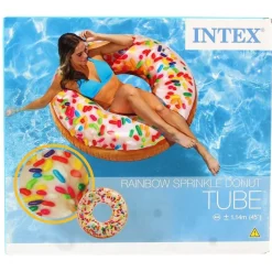 INTEX Aire Libre|Colchoneta Hinchable Donut Blanco