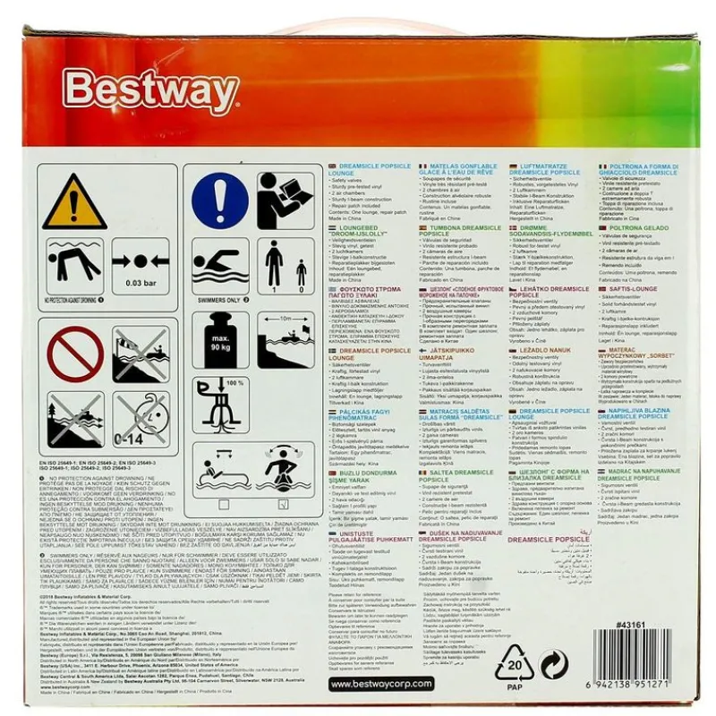 BESTWAY Colchoneta Hinchable Polo- Aire Libre