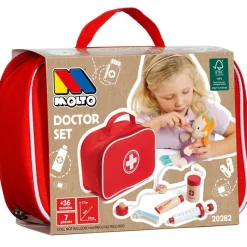 MOLTO Juegos De Madera|Juegos Y Juguetes De Imitación|Conjunto de Doctor de Madera