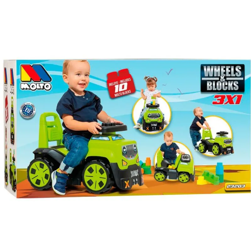 MOLTO Correpasillos Suv 3 en 1 Verde- Bicicletas, Correpasillos Y Triciclos