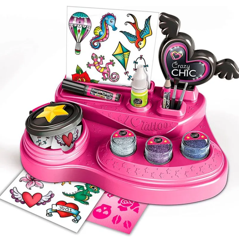 CLEMENTONI Juegos Y Juguetes De Imitación|Crazy Chic Crazy Tattoo Estación Tatuajes