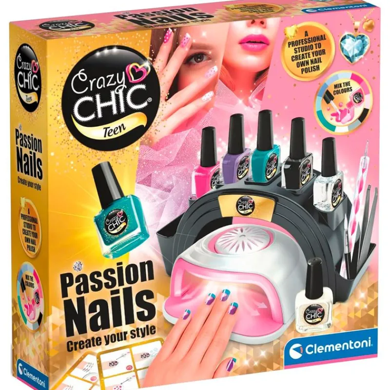CLEMENTONI Crazy Chic Estudio de Uñas Secador- Juegos Y Juguetes De Imitación