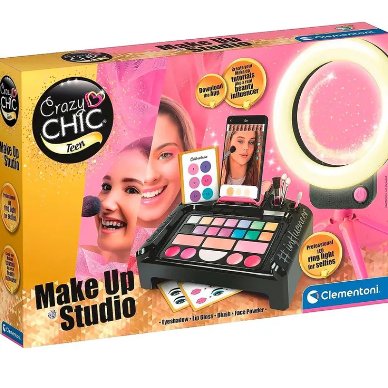 CLEMENTONI Crazy Chic Teen Make Up Studio de Maquillaje- Juegos Y Juguetes De Imitación