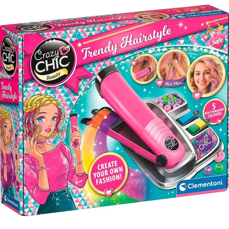 CLEMENTONI Crazy Chic Trendy Hairstyle Peluquería Fashion- Juegos Y Juguetes De Imitación