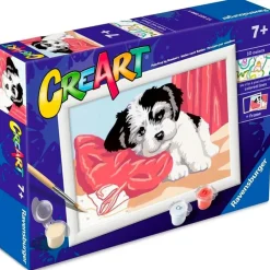 RAVENSBURGER CreArt Pintar x Números Cachorro Cariñoso- Manualidades