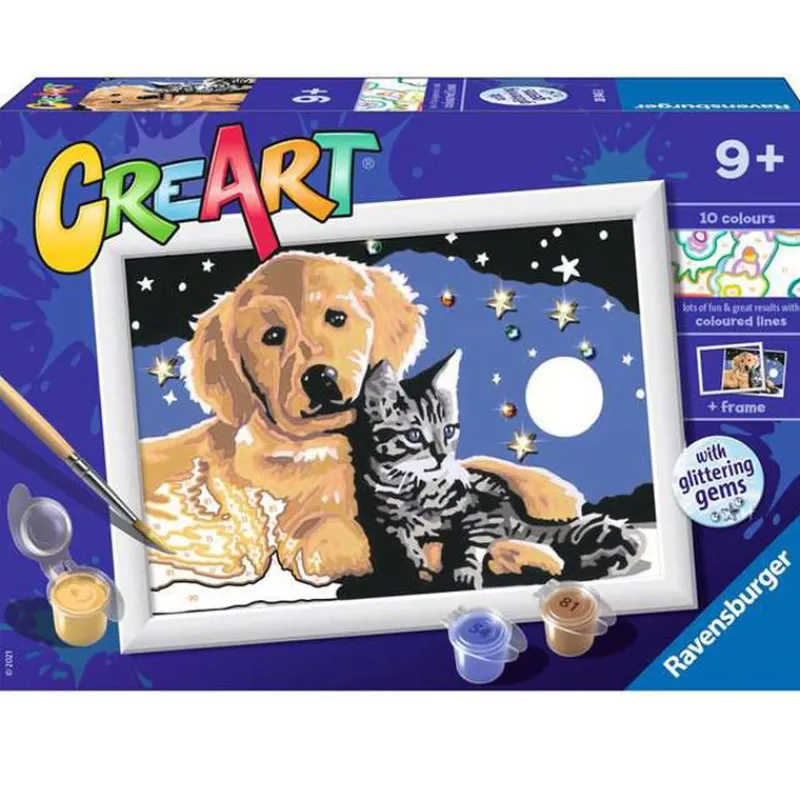 RAVENSBURGER CreArt Pintar x Números Cielo Estrellado- Manualidades
