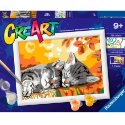 RAVENSBURGER CreArt Pintar x Números Gatitos- Manualidades