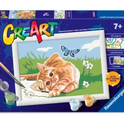 RAVENSBURGER Manualidades|CreArt Pintar x Números Gatito Juguetón