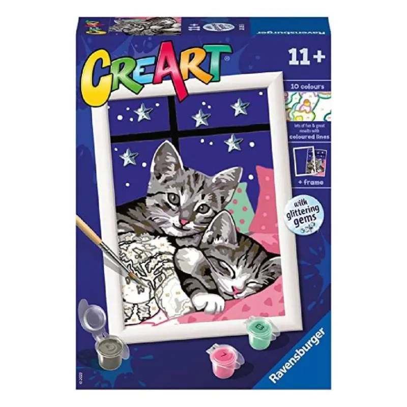 RAVENSBURGER Manualidades|CreArt Pintar x Números Gatitos