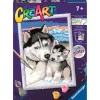 RAVENSBURGER Manualidades|CreArt Pintar x Números Huskies