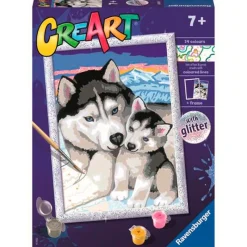 RAVENSBURGER Manualidades|CreArt Pintar x Números Huskies