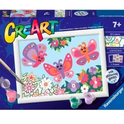 RAVENSBURGER Manualidades|CreArt Pintar x Números Mariposas Purpurina