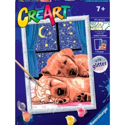 RAVENSBURGER CreArt Pintar x Números Perritos- Manualidades