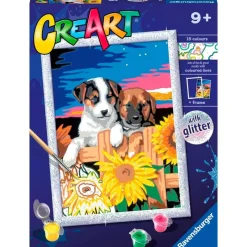 RAVENSBURGER CreArt Pintar x Números Perritos- Manualidades