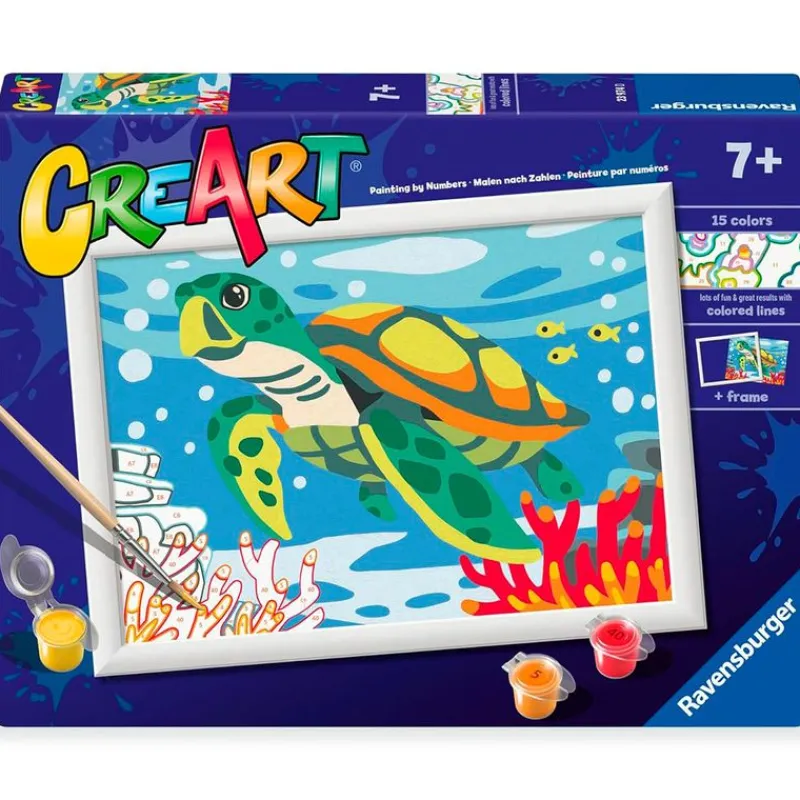 RAVENSBURGER CreArt Pintar x Números Tortuga- Manualidades