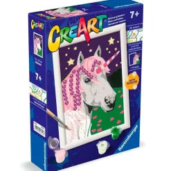 RAVENSBURGER CreArt Pintar x Números Unicornio- Manualidades