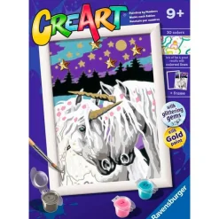 RAVENSBURGER CreArt Pintar x Números Unicornios Enamorados- Manualidades