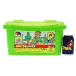 MOLTO Primera Infancia Y Preescolar|Puzzles Y Construcciones|Cubeta con Bloques 35 Piezas