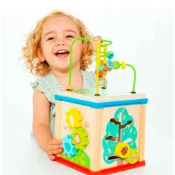 MOLTO Cubo actividades Madera- Juegos De Madera|Primera Infancia Y Preescolar