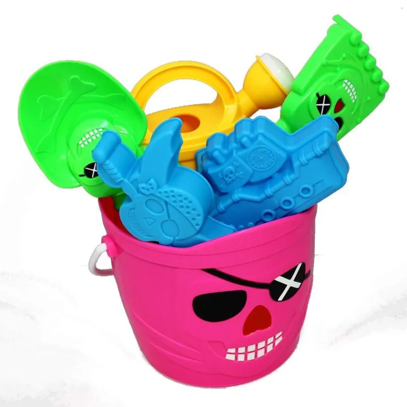 DRIM DISCOUNT Cubo de Playa Accesorios de Arena Rosa- Aire Libre