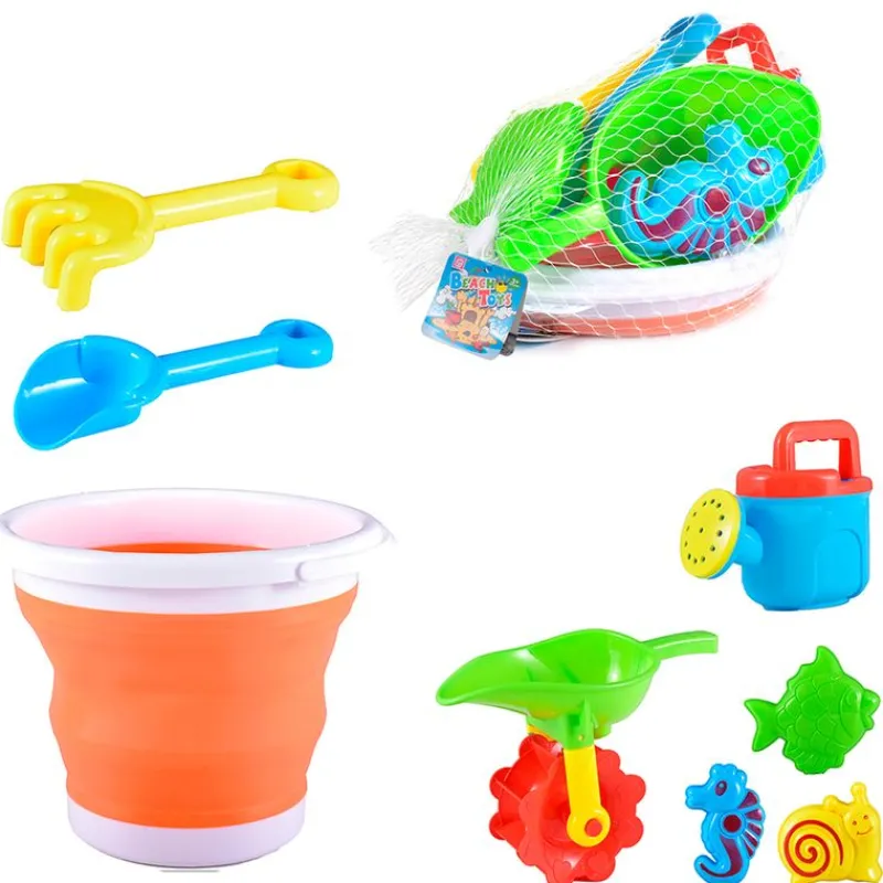 DRIM DISCOUNT Aire Libre|Cubo de Playa Compacto con Accesorios