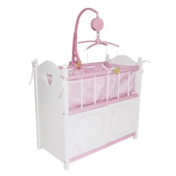 SELECCION DRIM Cuna Blanca con Armario y Movil- Juegos Y Juguetes De Imitación