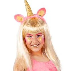 RUBIE'S Diadema Unicornio Dorada con Pelo- Disfraces Y Complementos|Disfraces Y Complementos
