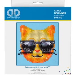 MADNESS TOYS Diamond Dotz Diamond Painting Gato Gafas de Sol- Manualidades