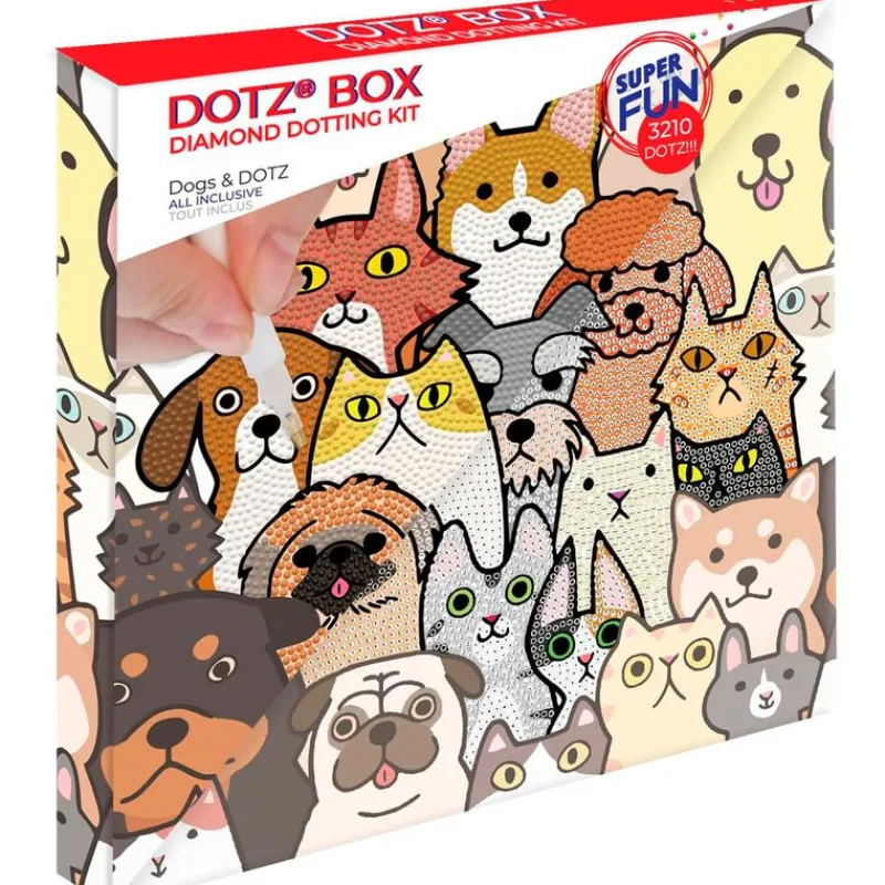 MADNESS TOYS Diamond Dotz Diamond Painting Perros y Gatos- Manualidades