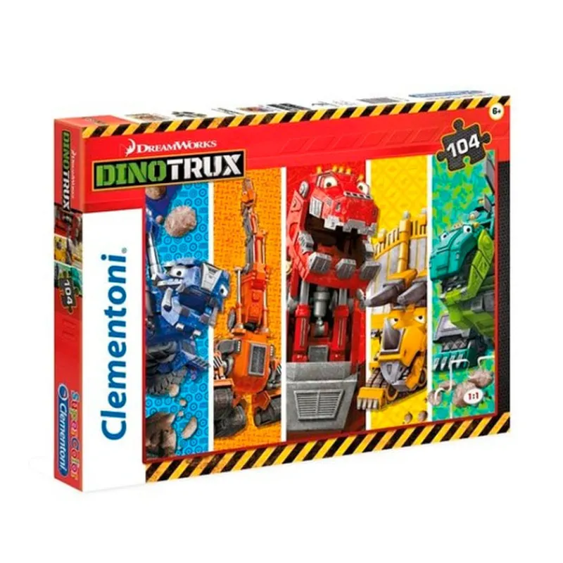 CLEMENTONI Dinotrux Puzzle 104 Piezas- Puzzles Y Construcciones