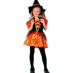 DRIM DISCOUNT Disfraces Y Complementos|Disfraces Y Complementos|Disfraz Bruja Infantil Color Naranja
