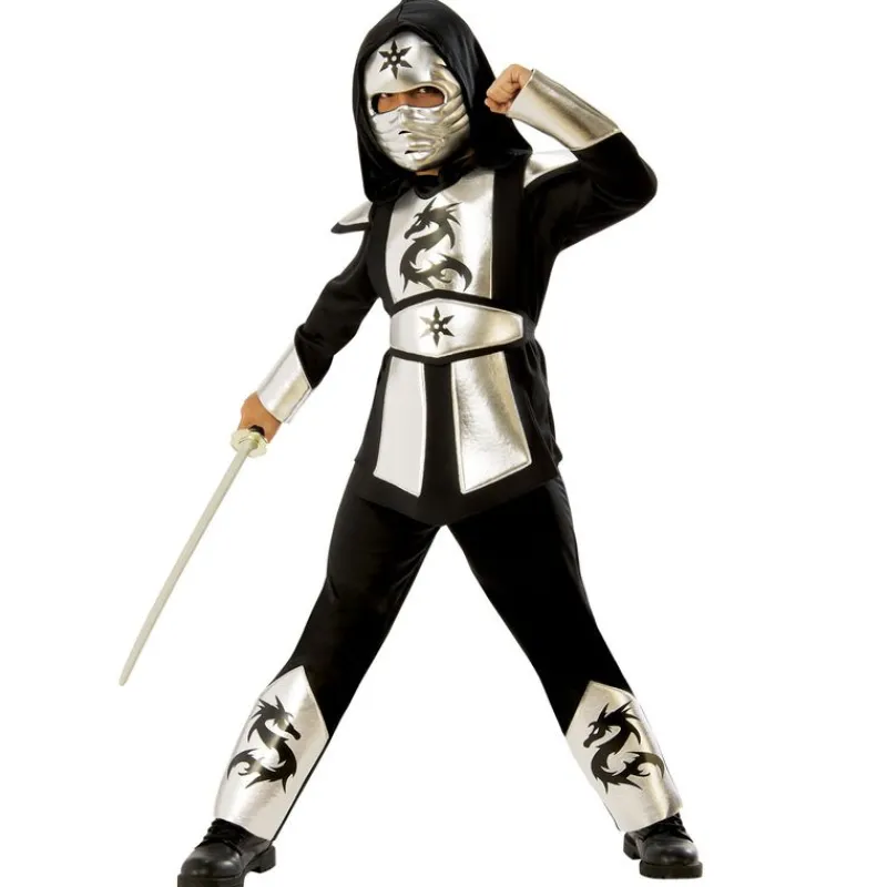RUBIE'S Disfraz Dragón Ninja Silver- Disfraces Y Complementos|Disfraces Y Complementos